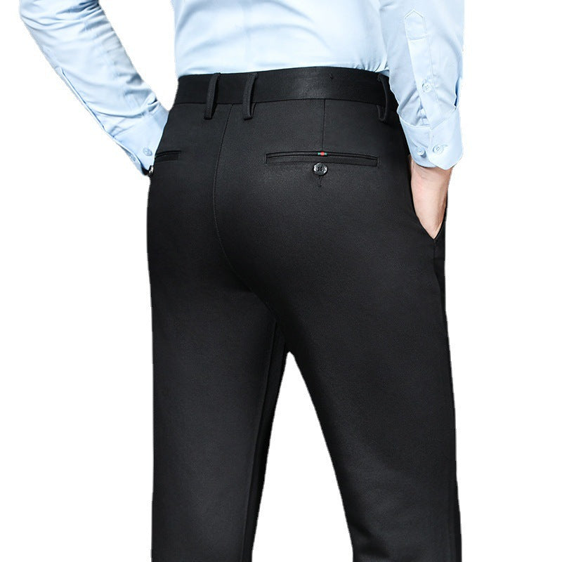 Men's Anti-wrinkle Soft Business Casual Stretch Straight Trousers
