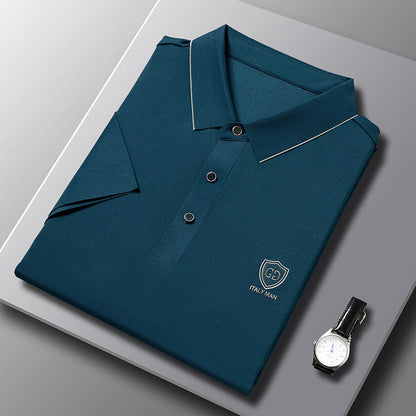 Solid Color Casual Short-sleeved Polo Shirt
