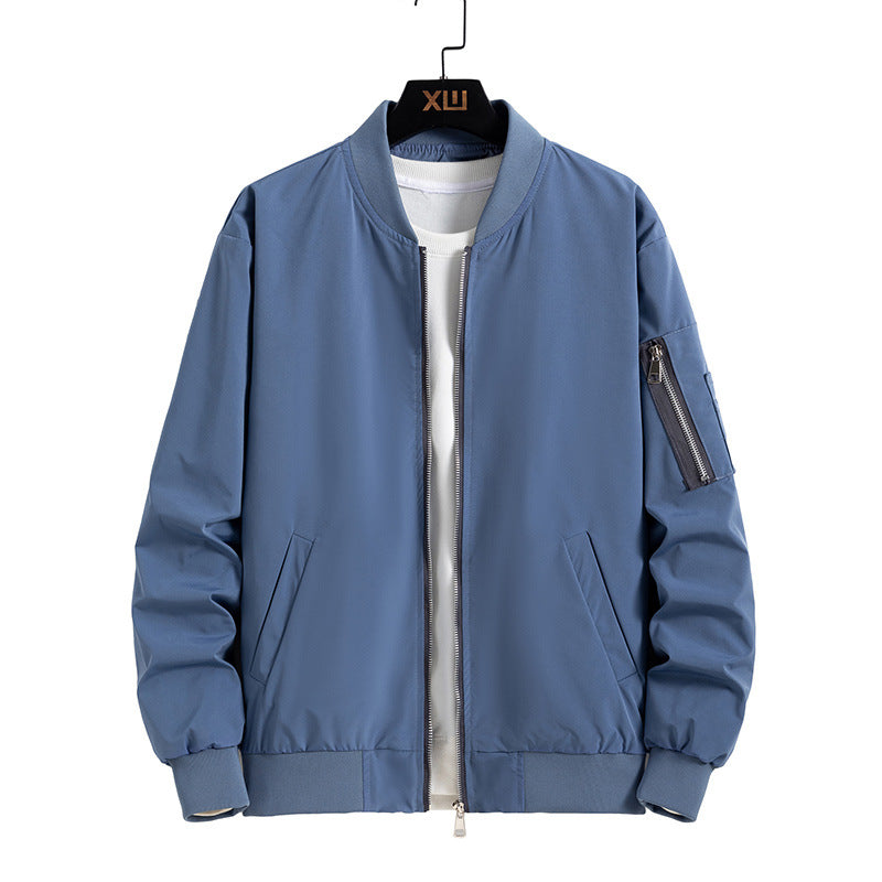 Men's Casual Embroidered Bomber Jacket