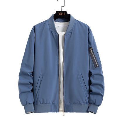 Men's Casual Embroidered Bomber Jacket