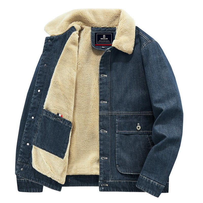 Men's New Winter Casual Denim Cotton Jacket