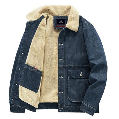 Men's New Winter Casual Denim Cotton Jacket