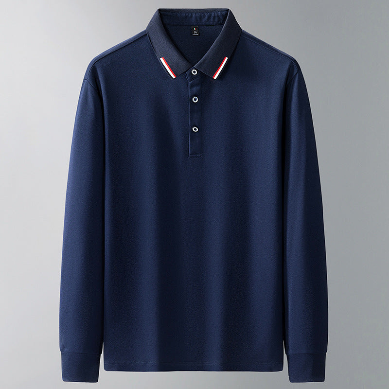Men's High Quality Solid Color Loose Casual POLO Shirt