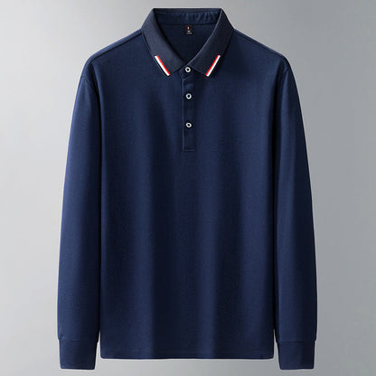 Men's High Quality Solid Color Loose Casual POLO Shirt