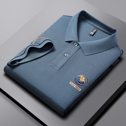 Men's Embroidered Cotton Breathable Casual Polo Shirt