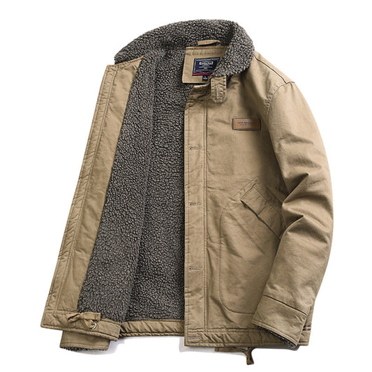 Lambswool padded jacket