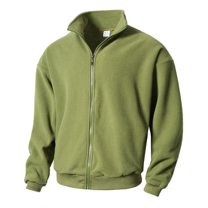 Men's Stand Collar Casual Polar Fleece Warm Jacket