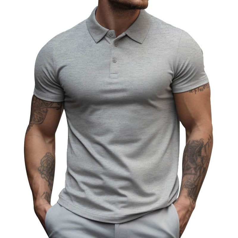 2024 Summer New Men's Lapel Loose Short-sleeved Polo Shirt