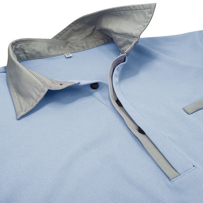 Men's Long Sleeve Lapel Polo Shirt