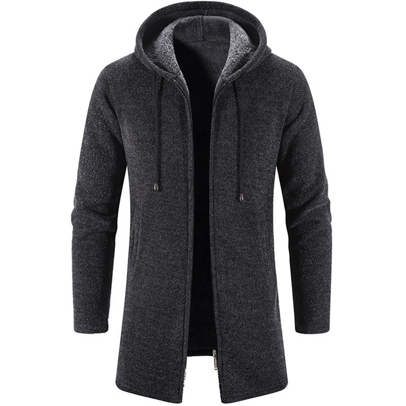 Men's Plush All-match Chenille Knitted Sweater Jacket