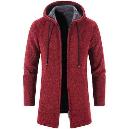 Men's Plush All-match Chenille Knitted Sweater Jacket
