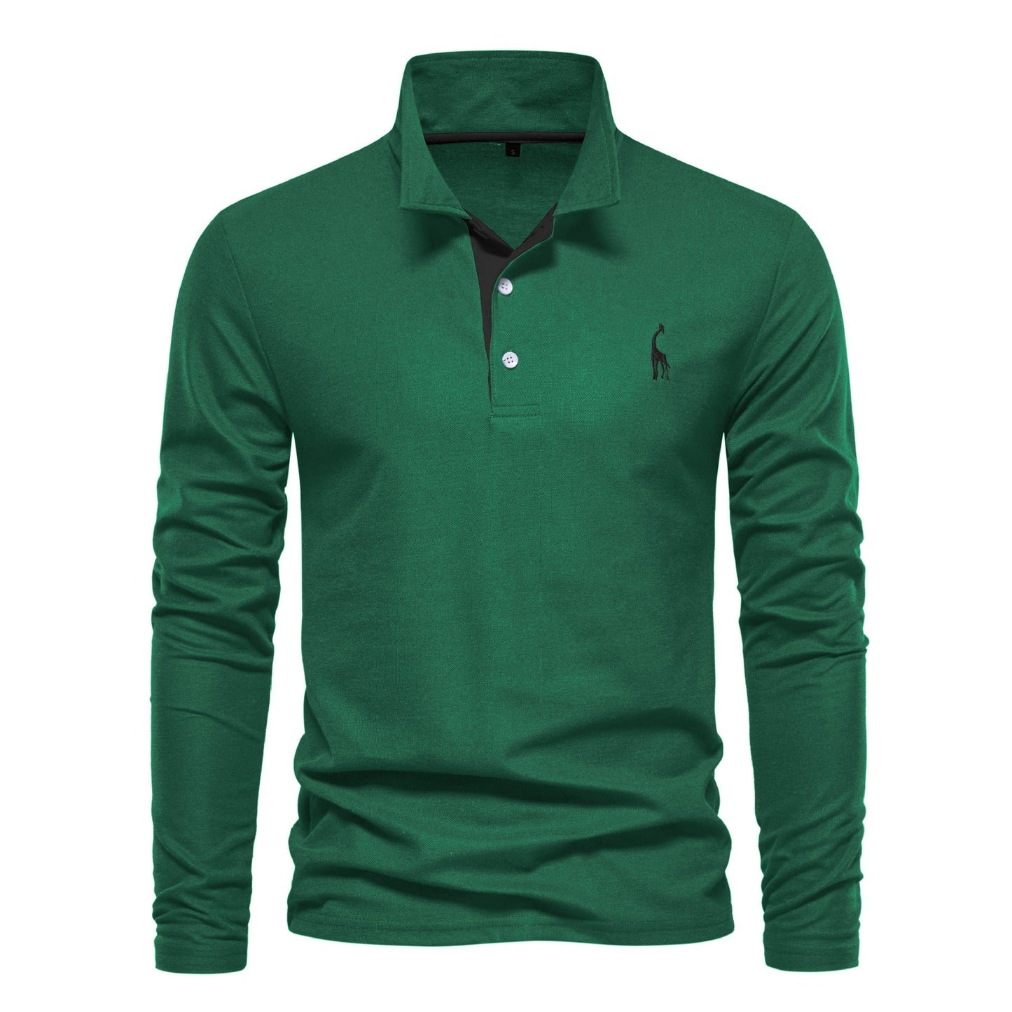 Spring New Lapel Men's Cotton Embroidered POLO Shirt