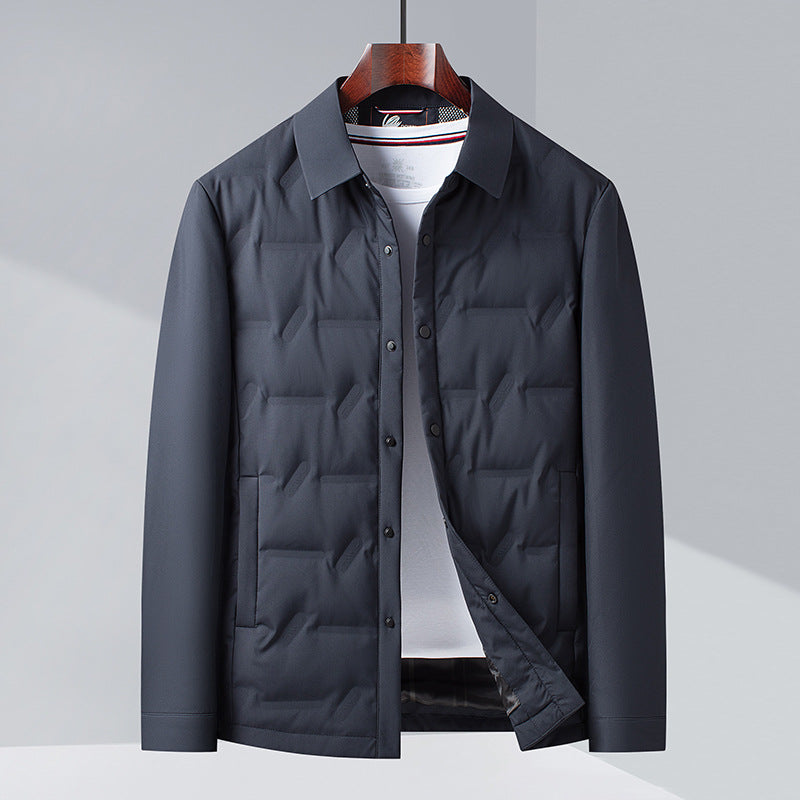 Men's Business Casual Lapel Down Jacket