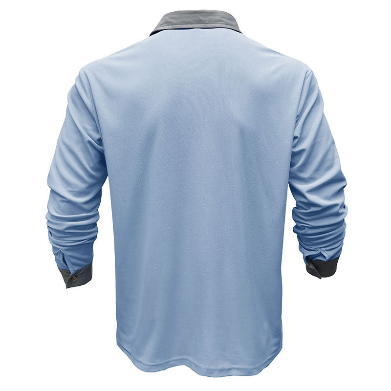 Men's Long Sleeve Lapel Polo Shirt
