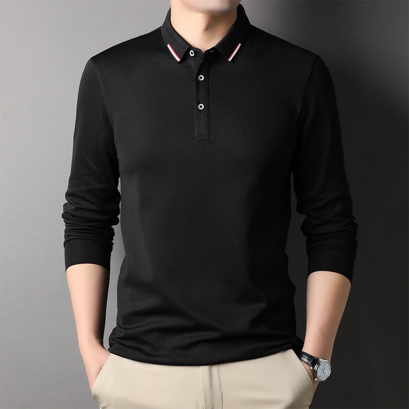 Men's High Quality Solid Color Loose Casual POLO Shirt