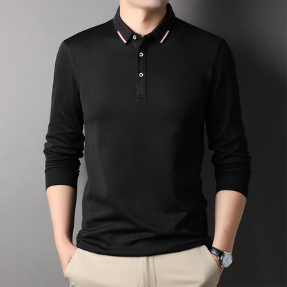 Men's High Quality Solid Color Loose Casual POLO Shirt