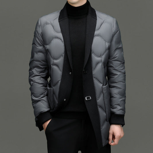 Men's Fashion Casual White Duck Down Jacket