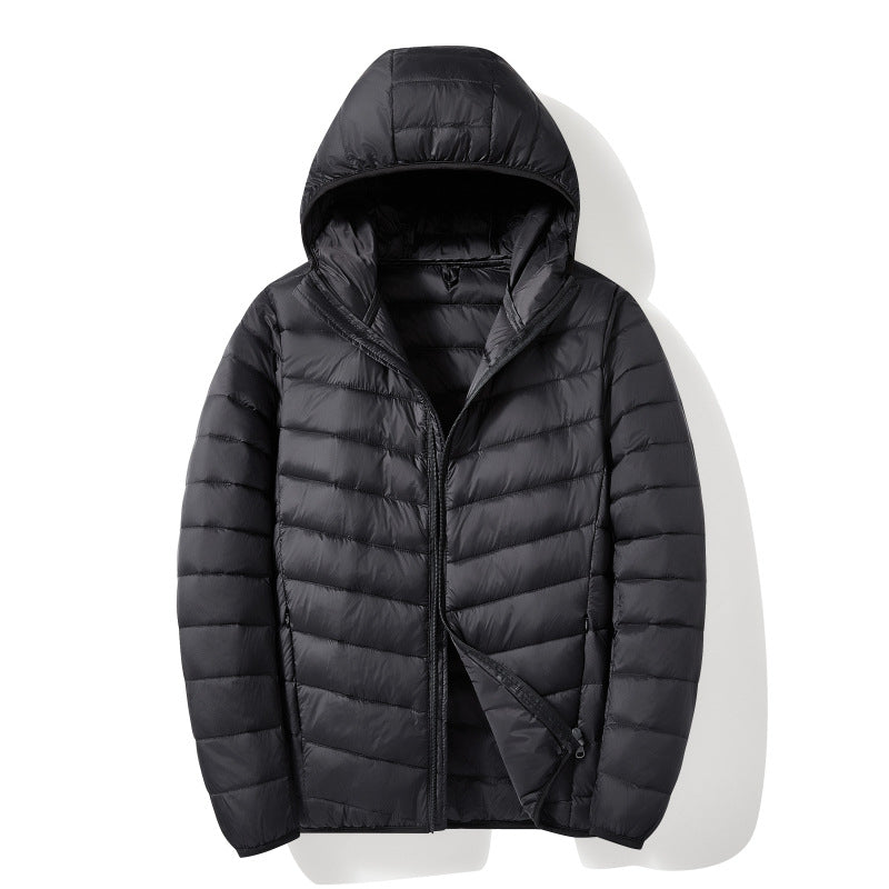 Men's White Duck Down Casual Warm Down Jacket