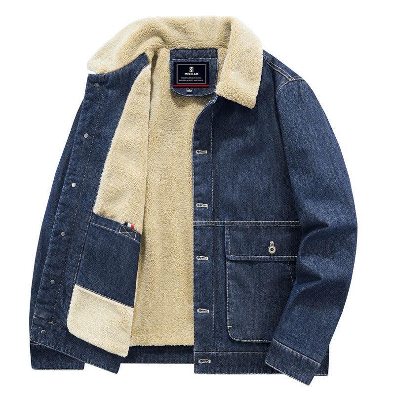 Men's New Winter Casual Denim Cotton Jacket
