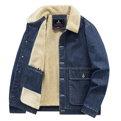 Men's New Winter Casual Denim Cotton Jacket