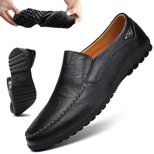 Large size casual men's leather shoes