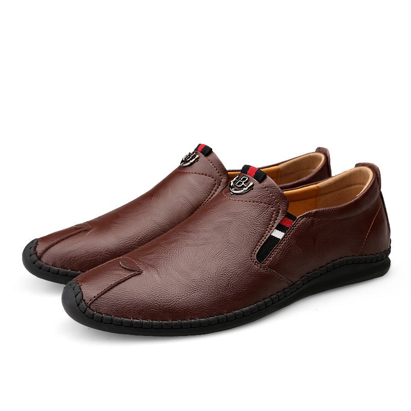 Men's Casual Breathable Leather Soft-soled Driving Shoes