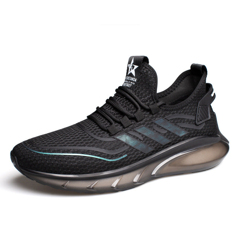 Men's New Fashionable Sports and Leisure Breathable Fly Knit Shock-absorbing Sports Shoes
