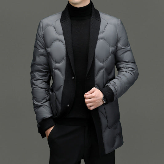 Men's Fashion Casual White Duck Down Jacket