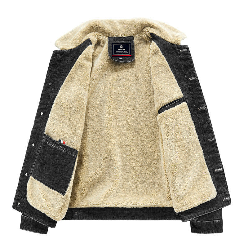 Men's New Winter Casual Denim Cotton Jacket