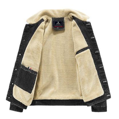 Men's New Winter Casual Denim Cotton Jacket