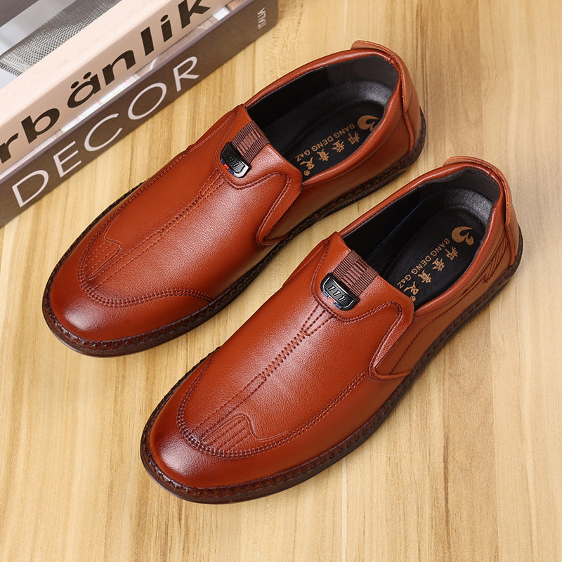 Men's Trendy Tendon Soft Sole Non-slip Versatile Casual Leather Shoes