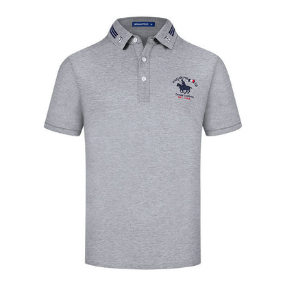 Men's Fashionable Business Casual Short-sleeved Polo Shirt