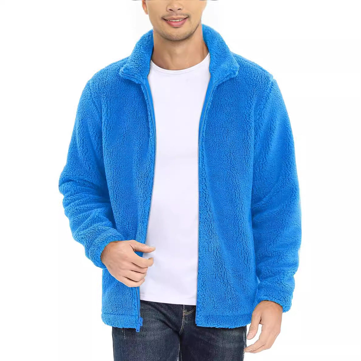 Men's New Lambskin Warm Stand Collar Jacket