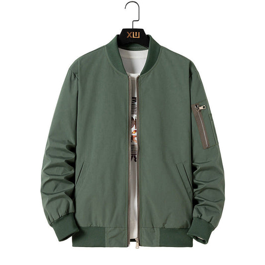 Men's Casual Embroidered Bomber Jacket