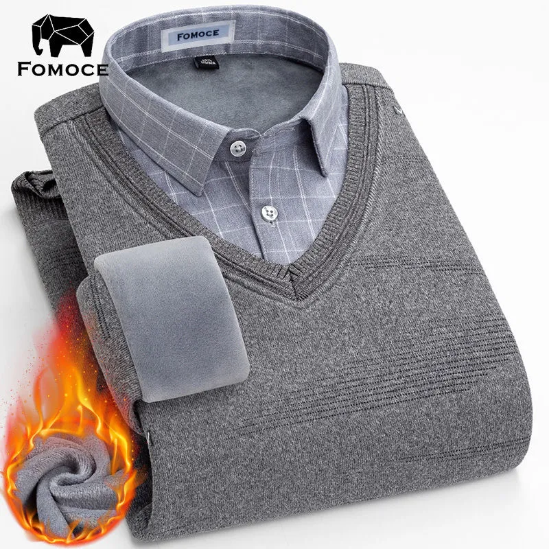 Winter plush plaid sweater