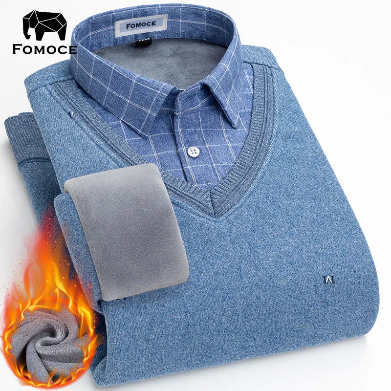 Winter plush plaid sweater