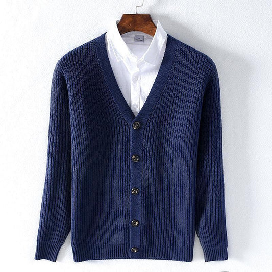 2022 Men's Autumn And Winter V-Neck Solid Color Sweater [ 5 Colors]