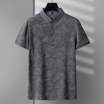 Men's Embroidered Fashion Casual Solid Color Polo Shirt