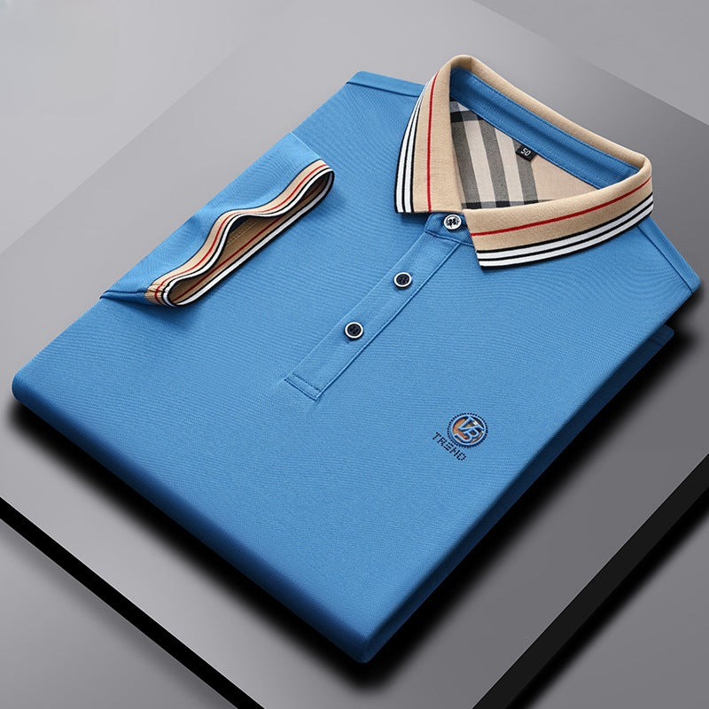 New antibacterial fabric embroidered POLO shirt